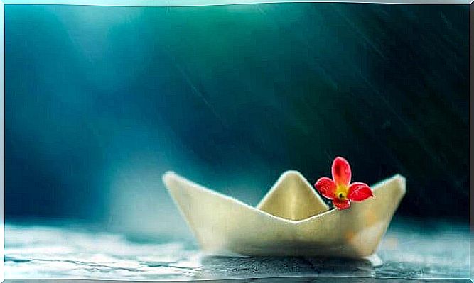 Paper boat symbolizing universal meditation