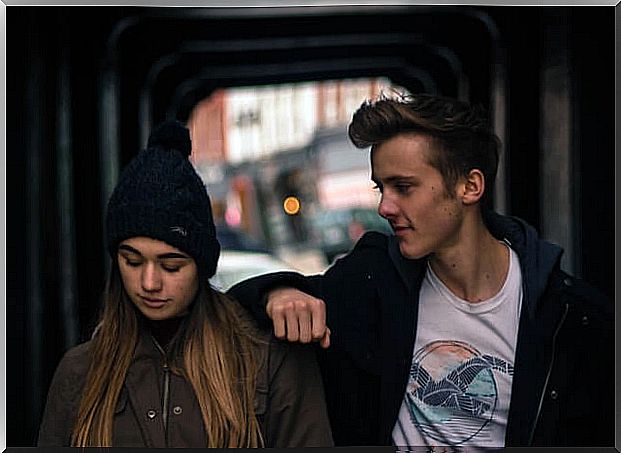 Young couple in a city