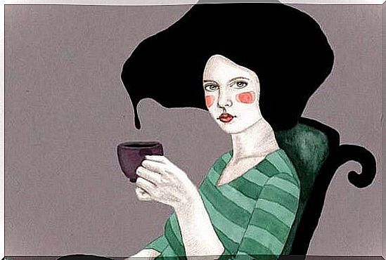 woman with cup of coffee