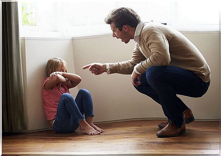 Father threatening his daughter